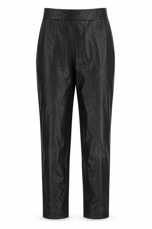 Front view of Primark women’s black polyester trousers, size XS, 28-inch leg regular