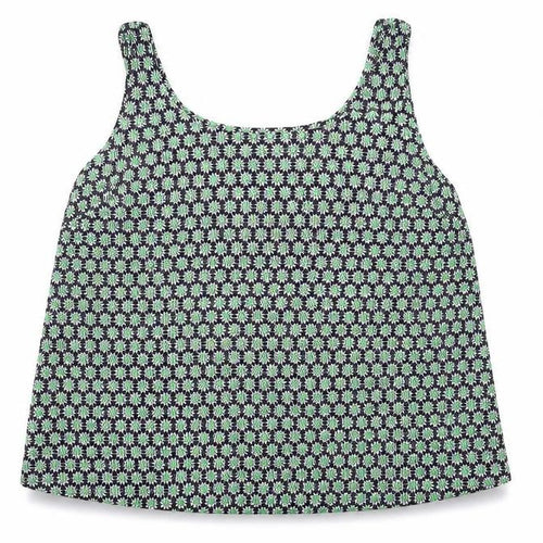 George Womens Green Floral Polyester Camisole Tank Size 12 Round Neck
