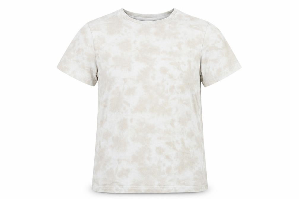 Front view of Primark boys’ grey cotton basic t-shirt, size 10-11, years round neck pullover - tie dye