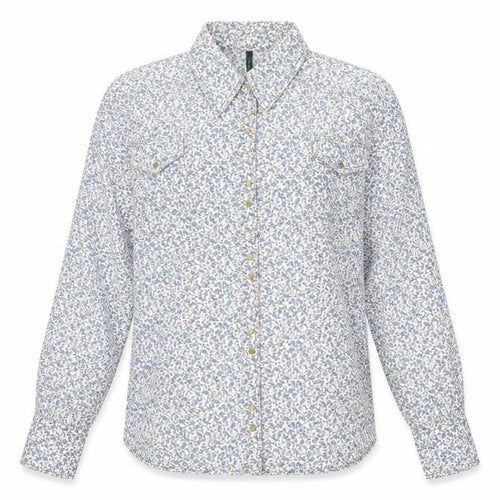 United Colors of Benetton Womens Multicoloured Floral Cotton Basic Button-Up Size S Collared