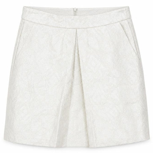 United Colors of Benetton Womens Beige  Cotton Straight & Pencil Skirt Size 8