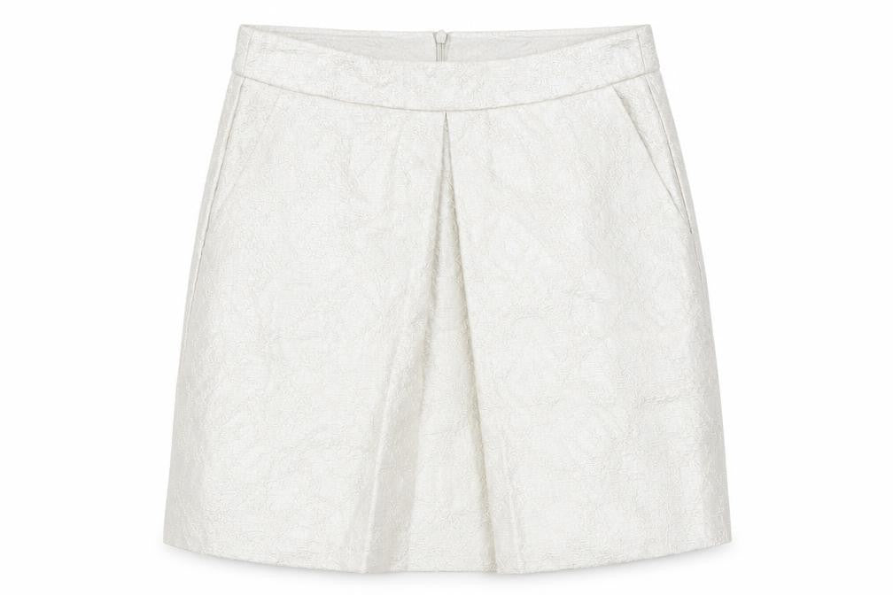 United Colors of Benetton Womens Beige  Cotton Straight & Pencil Skirt Size 8
