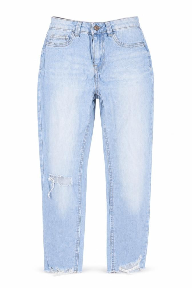 New Look Womens Blue  Cotton Straight Jeans Size 8 L27 in Regular Button