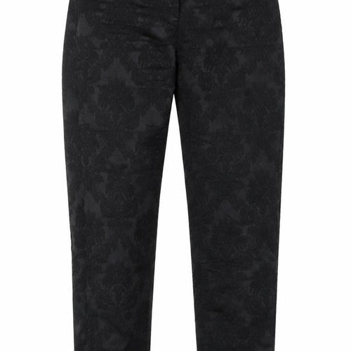 Pomodoro Womens Black Floral Cotton Straight Jeans Size 10 L29 in Regular Button