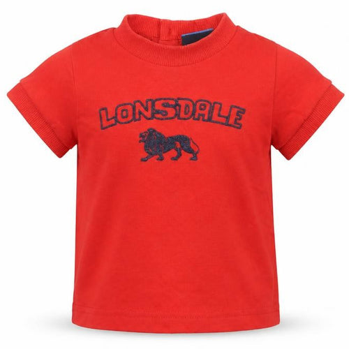 Lonsdale Baby Red  Polyester Basic T-Shirt Size 6-9 Months Crew Neck  - 6-12 months