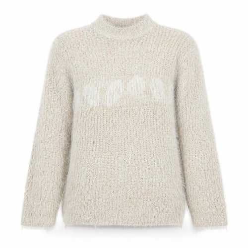 Xiaosa Fushi Womens Beige Round Neck  Cotton Pullover Jumper Size M