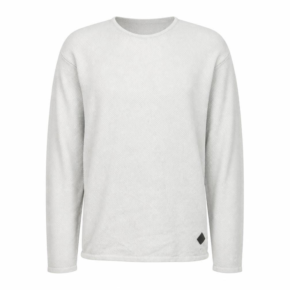 Front view of Minimum men’s beige round neck cotton jumper, size XL