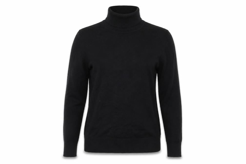 Front view of Dunnes women’s black viscose pullover sweatshirt, size M