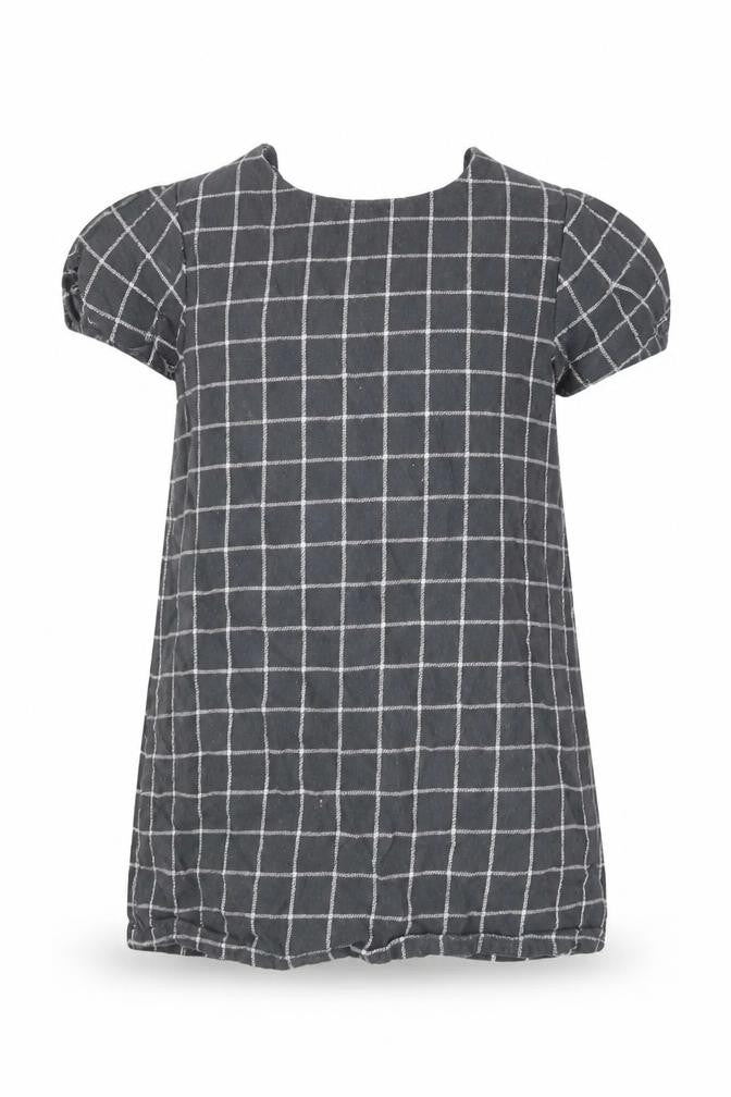 NEXT Girls Black Striped Cotton A-Line  Size 4 Years  Round Neck