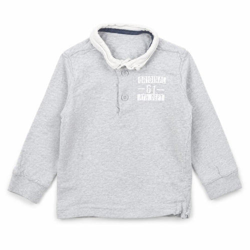 Mothercare Boys Grey  Cotton Basic Polo Size 9-12 Months Collared