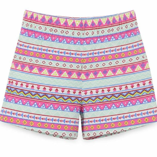 Dunnes Stores Girls Multicoloured Geometric Cotton Bermuda Shorts Size 6 Years  Regular