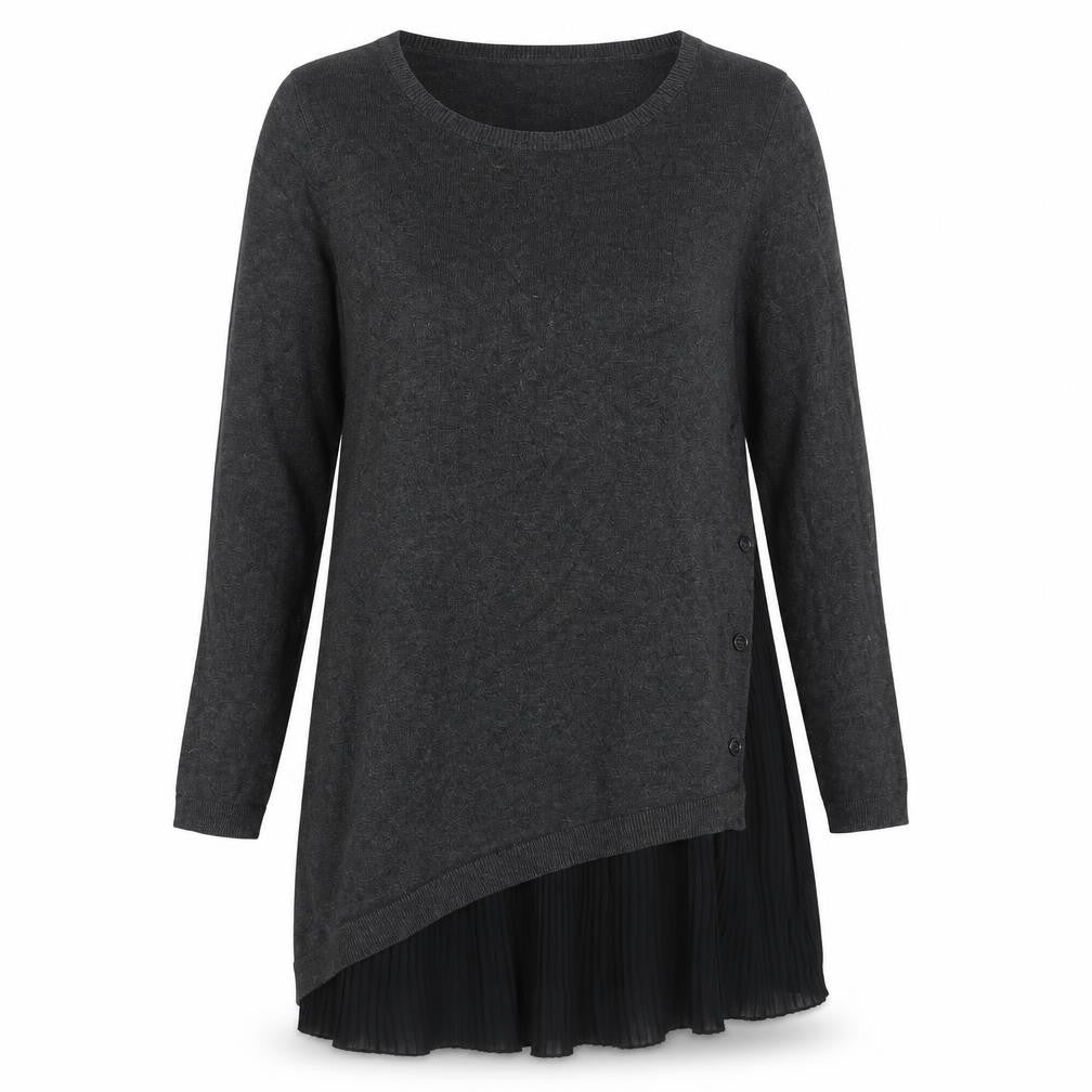 Yest Womens Grey  Viscose Jumper Dress  Size 12  Scoop Neck Pullover