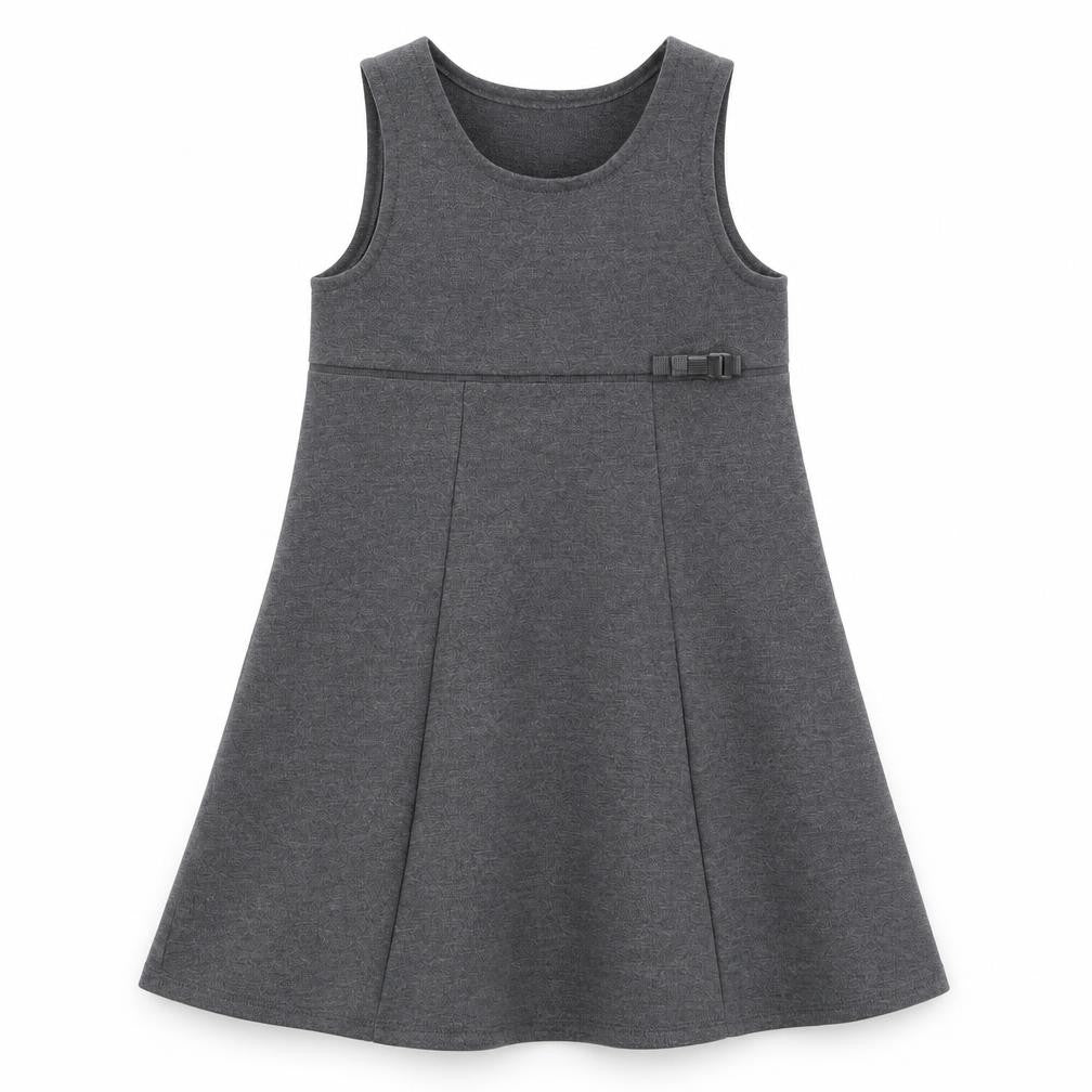 Damart Girls Grey  Polyester A-Line  Size 3-4 Years  Crew Neck Pullover - School Wear