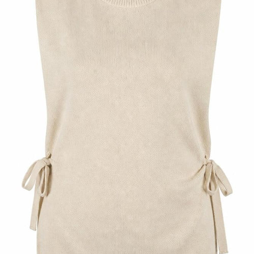 PINK Womens Beige Crew Neck  Acrylic Shrug Jumper Size S