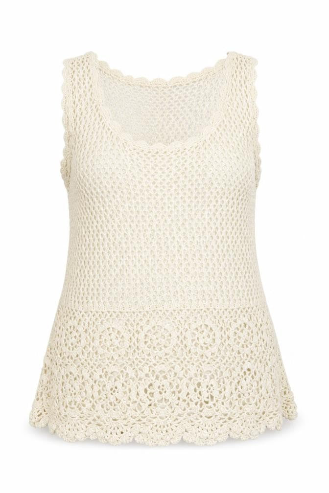 Peacocks Womens White Round Neck  Acrylic Vest Jumper Size 12