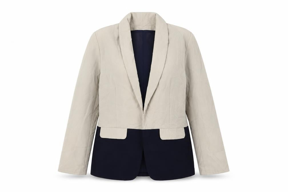 Atmosphere Womens Beige  Polyester Jacket Blazer Size 10