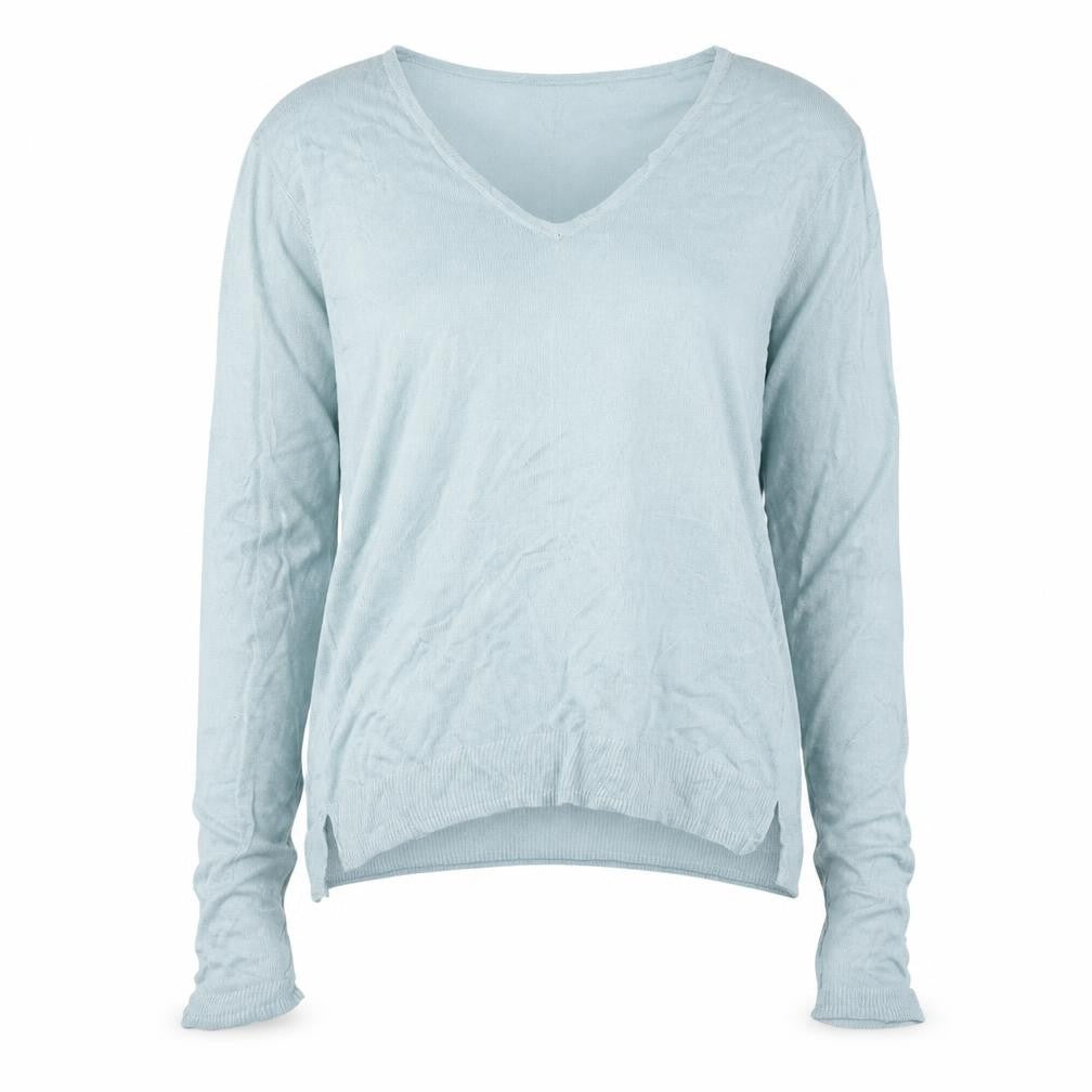 Real Woman Womens Green V-Neck  Viscose Pullover Jumper Size S