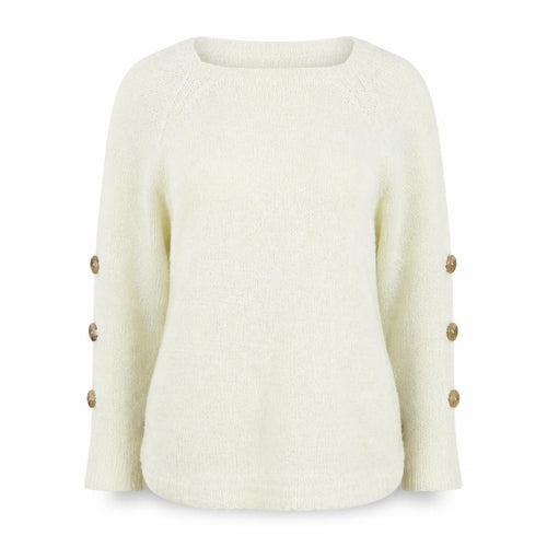 Charter Club Womens Ivory Round Neck  Acrylic Pullover Jumper Size 8