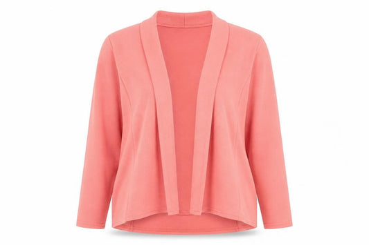 Front view of Evita women’s pink jacket, size UK 10