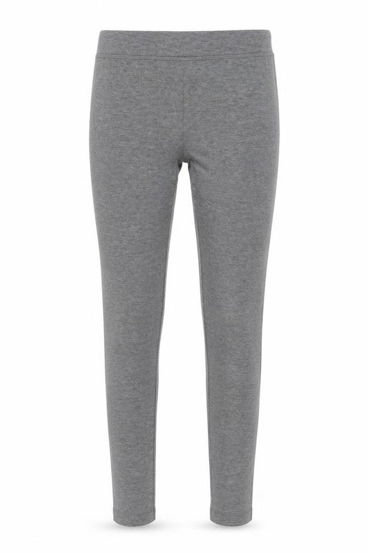 Front view of Dunnes women’s grey viscose compression leggings, size M, 28-inch leg regular