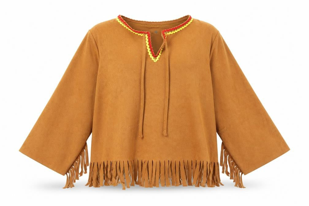 Celia Boys Brown V-Neck  Polyester Pullover Jumper Size 4-5 Years   - Indian Fancy Dress
