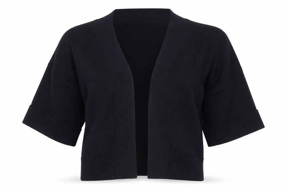BHS Womens Black V-Neck  Viscose Cardigan Jumper Size 14