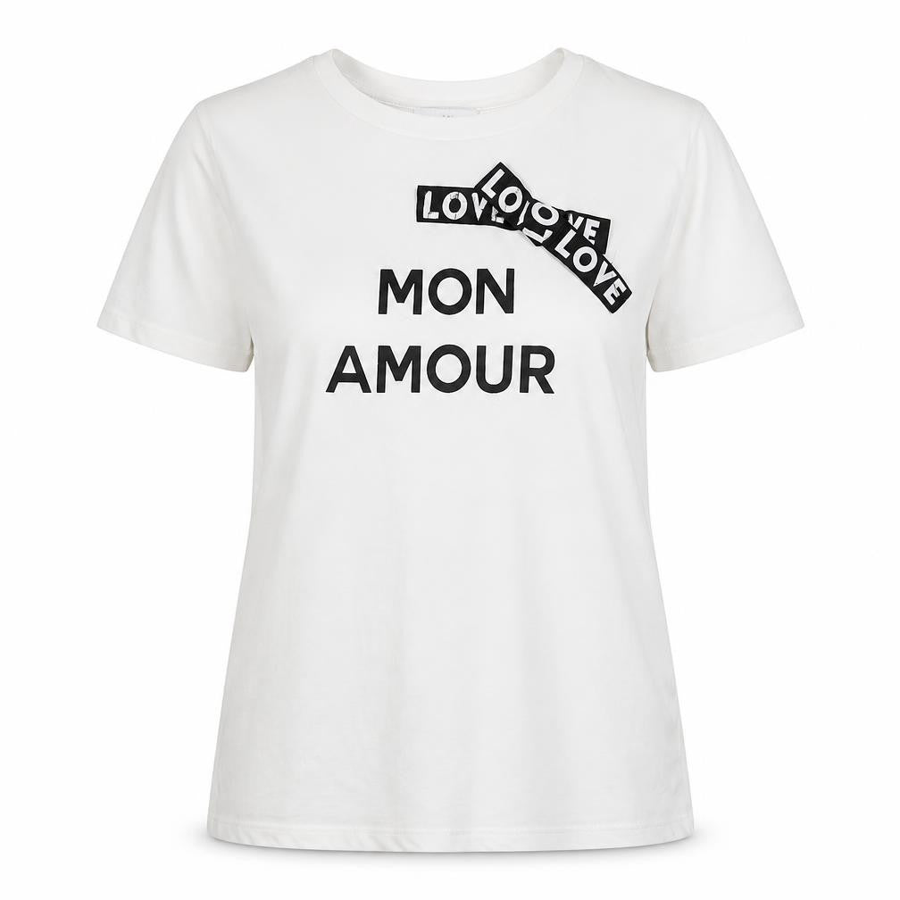 Front view of Very women’s white cotton basic t-shirt, size UK 14, round neck