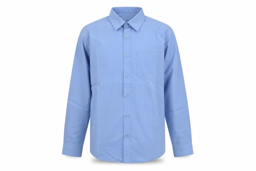 Dunnes Boys Blue  Polyester Basic Button-Up Size 11-12 Years Collared