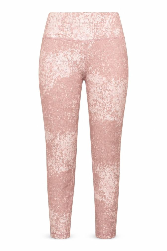 Front view of WorkOut women’s pink polyester jogger leggings, size UK 6, 26-inch leg regular