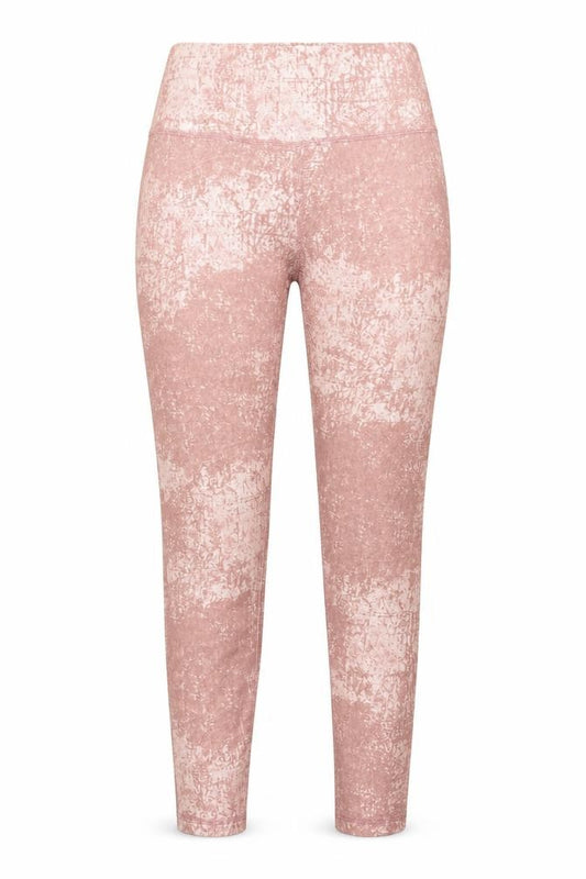 Front view of WorkOut women’s pink polyester jogger leggings, size UK 6, 26-inch leg regular