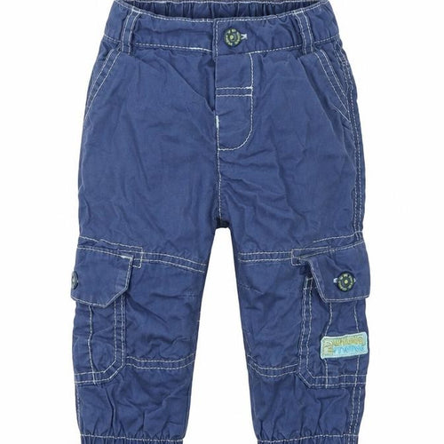 Marks and Spencer Boys Blue  Cotton Cargo Trousers Size 6-9 Months