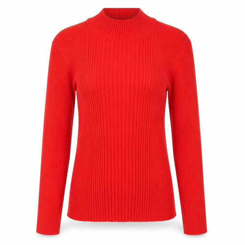 Pull&Bear Womens Red High Neck  Viscose Pullover Jumper Size M