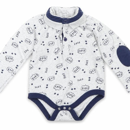 Preworn Boys Grey  Polyester Babygrow One-Piece Size 3-6 Months   - Roar