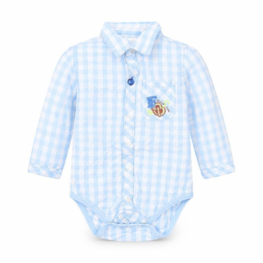Ergee Boys Blue Plaid 100% Cotton Babygrow One-Piece Size 12-18 Months