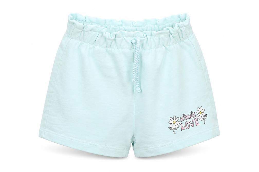 Zara Girls Blue  Cotton Cropped Trousers Size 18-24 Months  Drawstring - Minnie Love Sweat Shorts