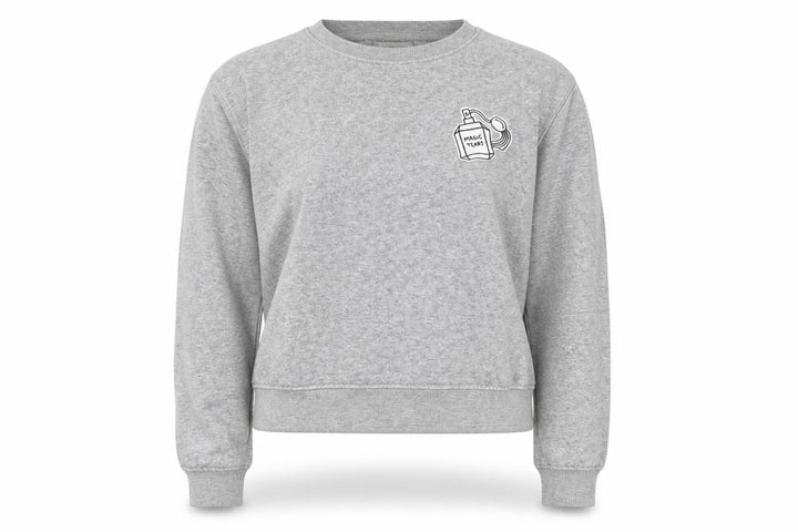 Pull&Bear Womens Grey Cotton Pullover Sweatshirt Size S Pullover