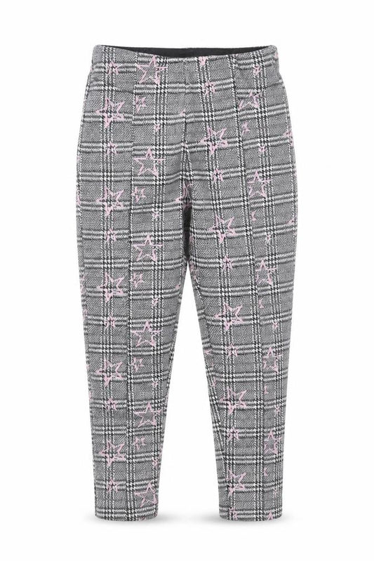 Matalan Girls Pink Houndstooth Polyester Carrot Trousers Size 9 Months  Regular