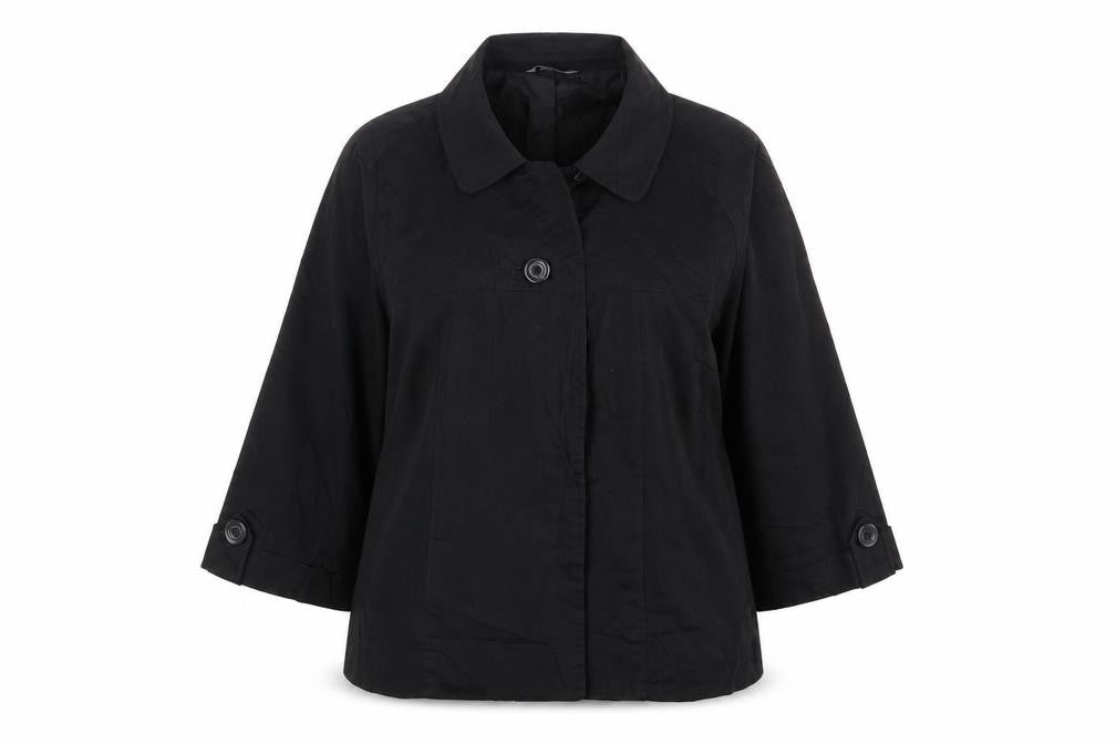 Front view of Pimkie women’s black jacket, size UK 14