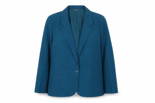 Front view of St Michael women’s green polyester jacket suit jacket, size UK 12