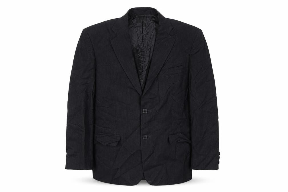Front view of Marks & Spencer men’s grey wool jacket suit jacket, size 38