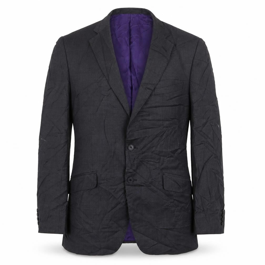 Front view of Marks & Spencer men’s grey wool jacket suit jacket, size 40