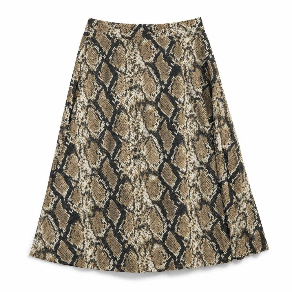 F&F Womens Multicoloured Animal Print Polyester Pleated Skirt Size 8