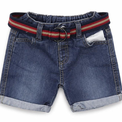 Matalan Boys Blue  Cotton Chino Shorts Size 2-3 Years  Regular Buckle
