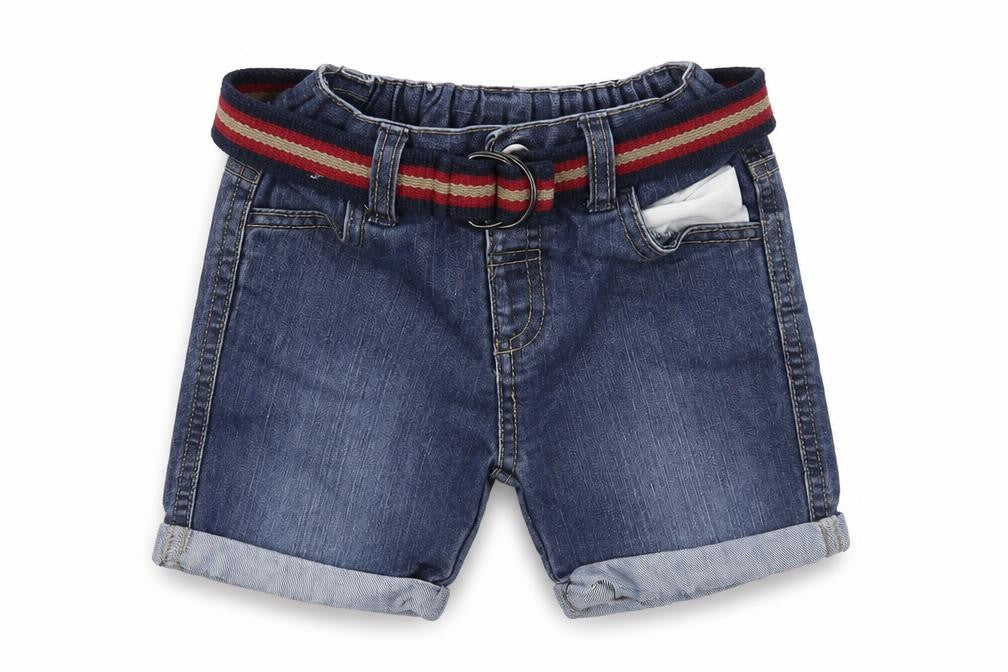 Matalan Boys Blue  Cotton Chino Shorts Size 2-3 Years  Regular Buckle