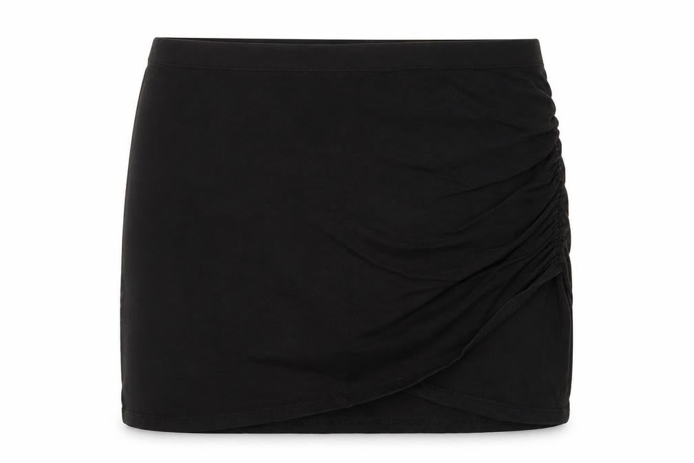 H&M Womens Black  Cotton A-Line Skirt Size M