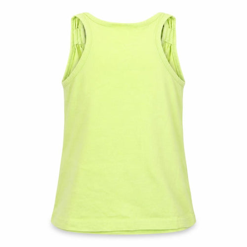 Preworn Girls Green  Cotton Camisole Tank Size 3-4 Years Round Neck