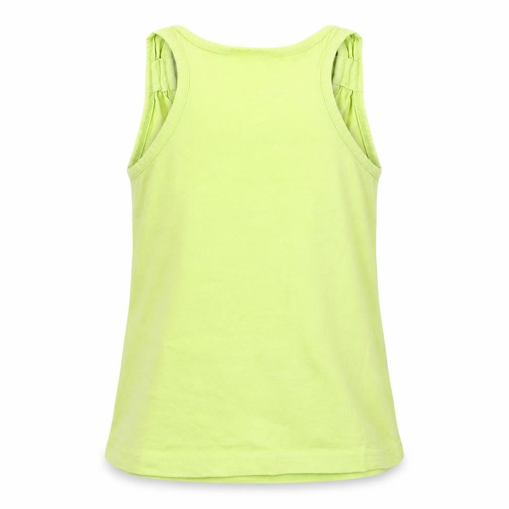 Preworn Girls Green  Cotton Camisole Tank Size 3-4 Years Round Neck