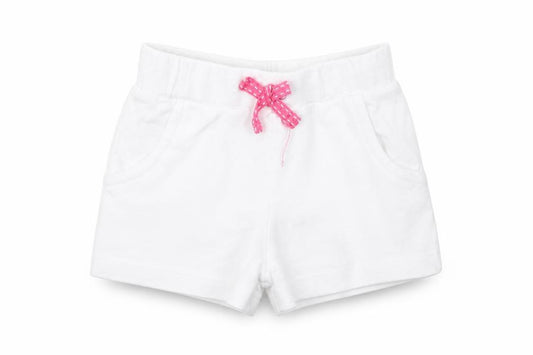 Front view of Dunnes girls’ white cotton cropped leggings, size 18-24, months