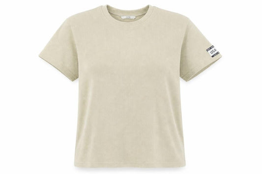Front view of George women’s green polyester basic t-shirt, size M, round neck