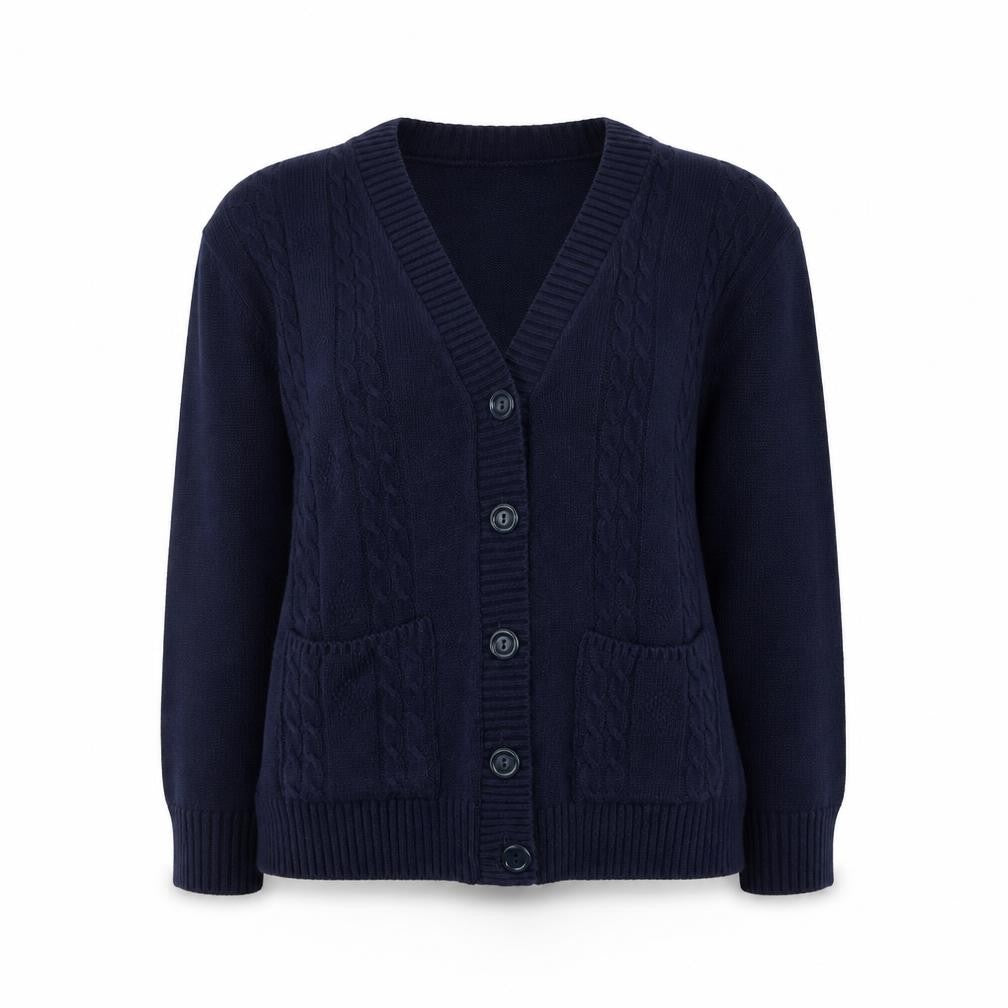 Choice Collection   Womens Blue V-Neck  Acrylic Cardigan Jumper Size M